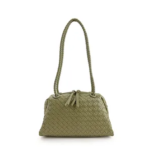 New Woven Shoulder Bag High-end Fashion Flap Bag Simple Versatile Light Luxury Literary Handbag Light Luxury Casual Clutch Bag thumbnail-1