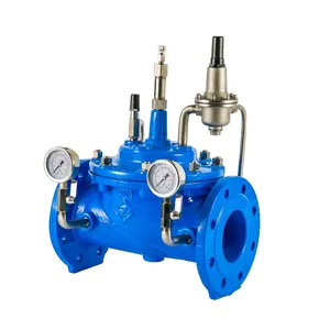 S200x Ductile Iron Pressure Reducing Valve for HVAC Systems With Built-In Pressure Gauge thumbnail-1