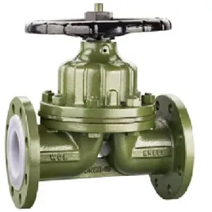 BS ANSI 150lb Cast Iron Ductile Iron Gg25 Ggg50 DN40 DN300 Pn16 PTFE Lined Diaphragm Valve Anti-Corrosion Manual Valve thumbnail-2