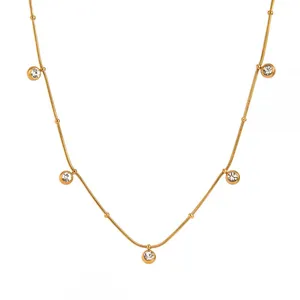 18K PVD Gold Plated Stainless Steel Chain Necklace - Non-Fade Fashion Jewelry thumbnail-4