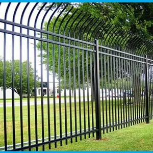 Wrought Iron Picket Fence Panel for Home Garden and Outdoor Security thumbnail-1