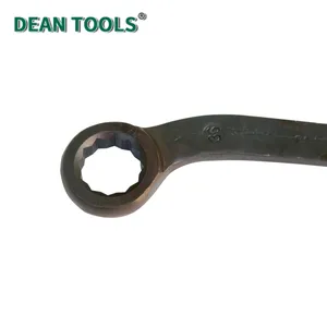 Bent Handle Ring Wrench Metric 10-19mm 12-Point Double End Chrome Vanadium thumbnail-2