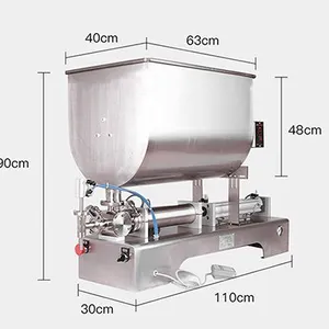 MO-QDMECH Stainless Steel BZ012 Sauce Filling Machine With Drip-proof Nozzle and U-type Stirring Tank for Food Grade Paste Filling Machine thumbnail-2