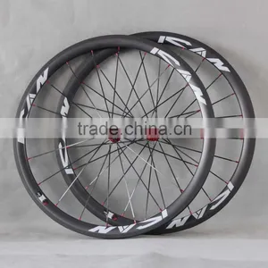 38mm Clincher Carbon Fiber Wheels Bicycle Wheelset Road Bike With Powerway R36 Hub Sapim Cx-ray Spoke thumbnail-2