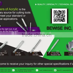 Solid Carbide 2 Flute Acrylic Ball Nose End Mills For Cutting Acrylic thumbnail-6