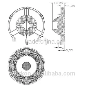 Edison Heat Resistance Led Lens New Product 45mm 15degree DK4515-JC-4S thumbnail-2