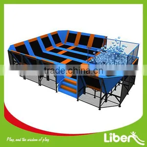Indoor Rent Professional Safetynet Top Quality Leading Excersise Rectangular Trampoline Manufacturer thumbnail-1