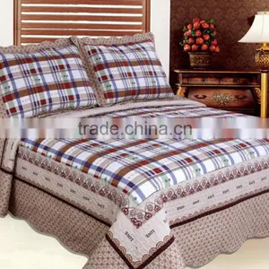 King Size Bed Customized Cheap Polyester Patchwork Quilt thumbnail-1