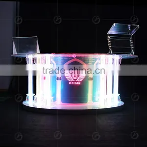 Night Bar Acrylic LED Table Designs, Night Club dj Facade, Night Bar Booth thumbnail-1
