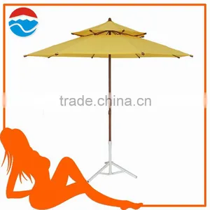 240CM*8K Yellow Color Double Lay Korea Parasol thumbnail-1