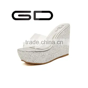 GDSHOE Ladies Open Toe Wedge Heels Sandal Slippers thumbnail-3