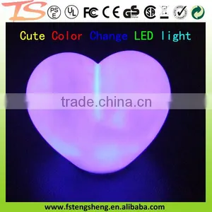 Soft PVC Heart Night Light With Color Changing Led Light Source thumbnail-5
