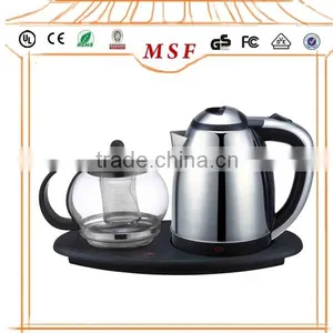 1.8L Glass and Stainless Steel Electric Tea Pot Sets thumbnail-1