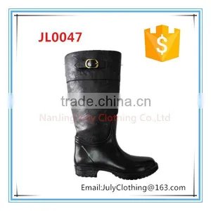 Women's Mid Calf Rubber Rain Boots Water Shoes thumbnail-1