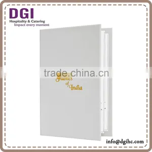 Custom Design Restaurant Menu Holder, PU Leather Cover Drink Menu Book/leather File Folder thumbnail-6