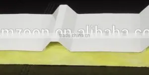Fiber Glass Wool Sandwich Panel Insulated Metal Faced for Roof Board Quality Choice thumbnail-4
