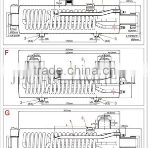 9SUD31 Standard Liquid Heaters, 88mm Diameter, Length 313mm, Heli-coiled Tubular Heater thumbnail-3