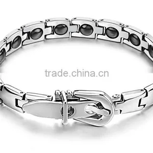 MT036 Fashionable Jewelry Bio Magnetc Energy Bracelet 316L Stainless Steel Bracelet thumbnail-1