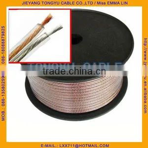 Gold Silver Speaker Audio Wire Transparent Speaker Cable thumbnail-1