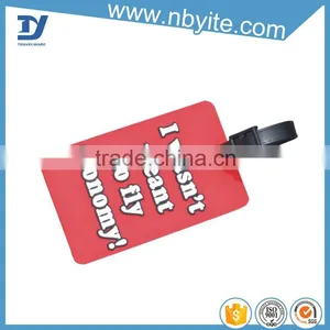 Soft PVC Travel Luggage Standard Size PVC Luggage Tag Suitcase Name Tag thumbnail-5