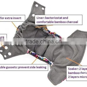 2016 Happy Flute Wholesale Cloth Diaper Baby Cloth Diaper One Size Fits All Adjust Nappy Factory thumbnail-2