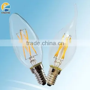 AC220V E14 2W 4W Retro Filament LED COB Light Lamp Candle Flame Bulb thumbnail-1