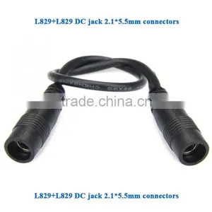 DC Male Female Plug 2 Pin 2.1*5.5mm LED Waterproof Connector Cable Black thumbnail-4