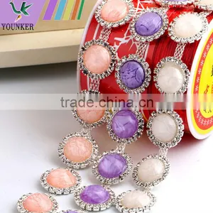Bling Bling Fashion Latest Fancy Rhinestone Cup Chian For Garments,bags,shoes Decorations YSC17 thumbnail-1