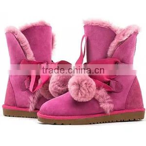 Hot Selling Snow Buckle Fastener Sweet Leather Boots Women thumbnail-4