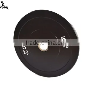 Black Basic Weightlifting Bumper Plate for Crossfit Training thumbnail-1