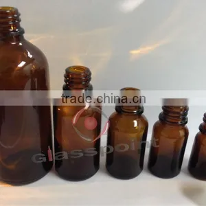 30ml-250ml Glass Bottles With Glass Dropper, Boston Round Amber Bottle thumbnail-1