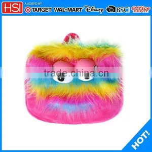 Multi-color Funny Stationery Bag Plush Pencil Case of Big Eyes thumbnail-1