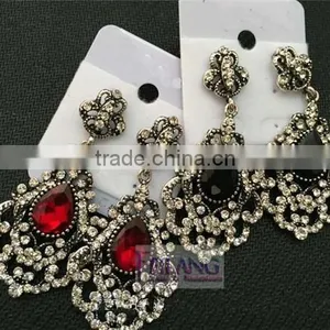 Big Earrings Red Or Black Jewelry Drop Retro Earrings Hypoallergenic thumbnail-3
