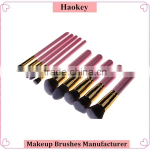 10Pcs Pink and Gold Color Beauty Foundation Makeup Brushes Supplier's Choice thumbnail-2