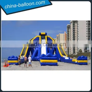 World ' s Biggest Exciting Three Runway Inflatable Water Slides thumbnail-1