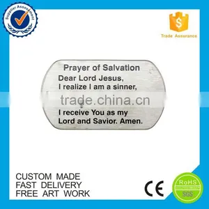 Manufacture Pray Tag Zinc Alloy Custom Metal Military Dog Tag thumbnail-3