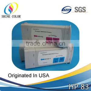 680ML Compatible Bulk UV Pigment Ink Cartridge for HP 83 Designjet 5000 5500 5500ps 5100 thumbnail-1