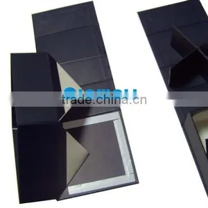 China Top Quality Black Color Unique Custom Design Folding Box Luxury Packaging Box for Mugs/ Jewelley / Cosmetic/ Chocolate Box thumbnail-1
