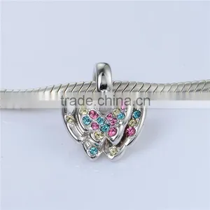 925 Silver Beads Butterfuly Animal Charms Pendant Necklace thumbnail-3
