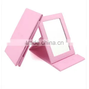 Promotional Leather Protable Makeup Mirror thumbnail-5
