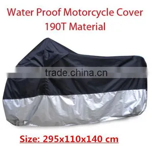 Black Motorcycle Motorbike Waterproof Cover in XL Large thumbnail-1