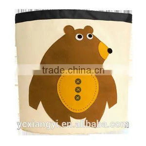 Sturdy Canvas Cool Bear Storage Box, Sturdy Sundries Organizer Box, Storage Bag thumbnail-1
