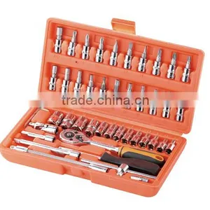 46PCS Household Tool Set ,1/4''Screwdriver Bits & Socket Set thumbnail-1