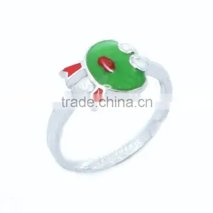 High Quality 925 Silver Jewellery Enamel Sterling Silver Jewelry Frog Ring thumbnail-2