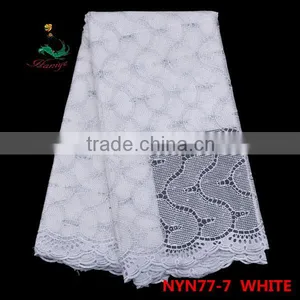 Haniye 2016 Wholesale Embroidered Tulle Lace Fabric for Wedding African French Net Lace Fabric/NYN77 thumbnail-6