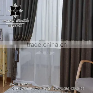 Luxury 2016 New Design Curtain Linen Fabric Curtain Living Room Curtain Drapes Panel thumbnail-5