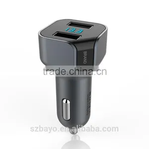 Dual USB Bluetooth Car Chargers With Car Battery Meter thumbnail-3