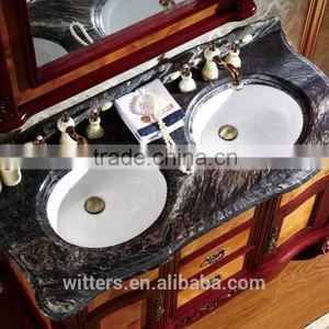 Luxury Royal Living Room Furniture Classic Solid Wood Bathroom Vanity Kit With Basin Sink and Faucet WTS802 thumbnail-3