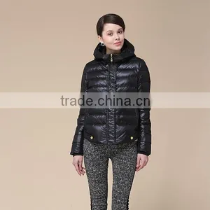 Lady's Fashion Dark Women Down Jacket for the Winter thumbnail-3
