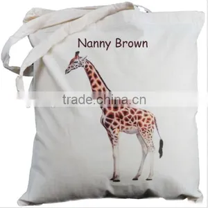 New Fashion Design Hot Sell Canvas Cotton Tote Handle Women Shooping Bag thumbnail-1